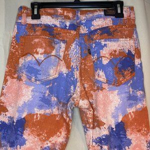 LEVIS COLORFUL MID RISE SKINNY ARTSY JEANS